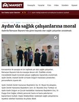 Aydın'da sağlık çalışanlarına moral